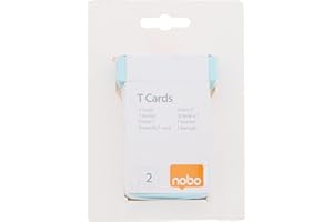 Nobo, Lot de 100 fiches T pour planning, Indice 2, Bleu clair, 2202006