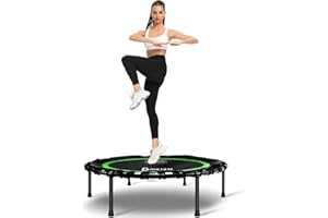 DARCHEN 200 KG Rebounder Trampoline for Adults, Indoor Small Rebounder Exercise Mini Trampoline for Workout Fitness for Quiet and Safely Trampoline Indoor [100 CM]