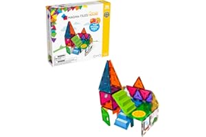 Magna-Tiles Dom 28-częściowy zestaw – magnetyczne płytki budowlane 3D, dla dzieci w wieku 3+, 18332