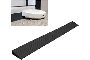 HAMON Türschwellenrampen, 90x7x2.5cm Schwellenrampe rutschfeste Rollstuhlrampe Selbstklebend, Silikon Türschwellen Leiste für Rollstuhl, Kinderwagen, Rollator oder e Scooter (Schwarz)