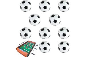 Vidacharmy 10 Pelotas de Futbolín, Bolas de Futbolín de Mesa y Silenciosas en 36 mm, Futbolin Profesional para Adultos Niños Suministros de Juego de Mesa de Fútbol