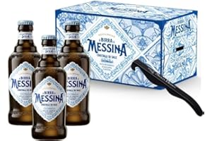 Sicilia Bedda - Birra Messina Cristalli di Sale con Apribottiglia Sicilia Bedda - Una Birra dal Sapore UNICO (Birra Cristalli di Sale 24 Bottiglie da 330 Ml)