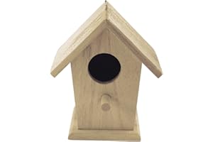 Rayher 62290000 drewniany domek dla ptaków FSC Mix Credit, 12 x 7,5 x 13 cm