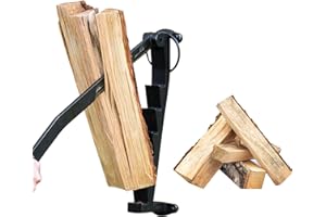 Firewood Kindling Splitter with Screws,maxant Wall Mounted Kindling Splitter for Wood Cast Iron Manual Log Splitter Hand Sturdy Firewood Cutter for Indoor Outdoor