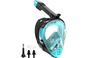 Jwintee Maschera da snorkeling, maschera da immersione, vista a 180 gradi, con design panoramico, per adulti e bambini