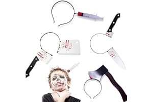 TASHCE 4 Pezzi Fascia Horror Spaventosa di Halloween Spaventoso Sanguinante Machete Sanguinante Fascia Puntello per Feste di Halloween Decorazioni per Feste per Eventi Spaventosa Carnevale Decorazione