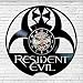 Produktbild YUN Clock@ Resident Evil Wanduhr aus Vinyl Schallplattenuhr Upcycling 3D Design-Uhr Wand-Deko Vintage Familien Zimmer Dekoration Kunst Geschenk Schwarz, Durchmesser 30 cm