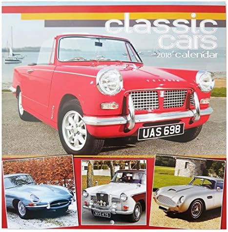 2018 Cassic Retro Cars Square Wall Calendar 16 Month Home Office Autos Antique Motors Christmas Birthday Gift Garage (Classic Cars)