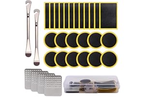 COOLON Puncture Repair Kit Bicycle, 30 Pcs Glueless Self-Adhesive Bike Puncture Repair Kit with Portable Storage Box for Bicycle Inner Tube Repair