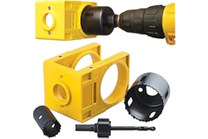 GALEYYU Kit De Instalación De Cerradura De Puerta: Juego De Herramientas De Ajuste De Cerradura De Puerta De Madera Ajustable Para Instalar Cerrojos Y Cerraduras Para Puertas De 1-3/8" - 1-3/4"