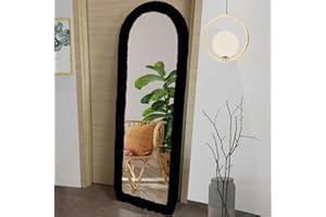 UYRIE Fluffy Mirror Edge Cover (NO MIRROR) - Universal Fit for Arch Full-Length Mirrors, Decorative Full-Length Mirror Cover, High Elasticity, Enhance Room Ambiance, Room Decor, Women Gifts