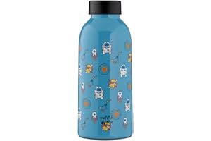 MamaWata - Borraccia Termica 470 ml in Acciaio Inox, Bottiglia Termica 24h Cold 12h Hot Ermetica, Borraccia Personalizzata Space, Borracce Termiche Bambini Ragazzi Adulti BPA Plastic-Free 18,5H cm
