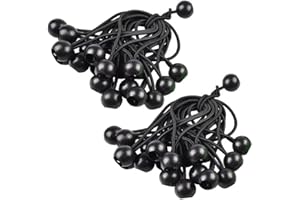 ASTARFAVOR 30 pezzi Bungee Ball Corde elastiche,18cm Elastici Fissaggio per teloni,Corde Elastiche con Sfere,per tende,baldacchino,striscioni, bandiere, bagagli da campeggio