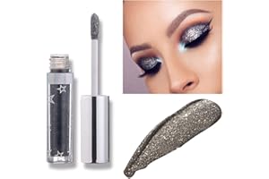 WEIXINBUY 12 couleurs Ombre à paupière liquide, Glitter Liquid Shine Matalic Makeup Eyes Ombre à paupières à paupières scintillante imperméable, excellent choix pour les filles
