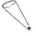 JewarHaat Indian Ad Cz Two-Tone Silver Gold-Plated CZ-Studded & Beaded Mangalsutra for Women