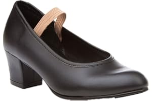 ANGELITOS Zapatos Sevillana Profesional Piel Negro Punta Tacón Metálicos, Mod.303, Calzado Made in Spain.