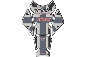 Paraserbatoio.it 3D effect adhesive resin tank protector for motorcycle compatible with TRIUMPH Street Triple 765 2017 18 19 v1