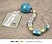 Personalised Baby DUMMY CLIP | Pacifier Holder with preffered name – boys motif turquoise car | Beststeller from Germany
