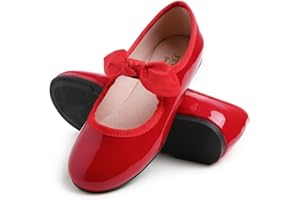 Feversole Kids Filles Mary Jane Strap Chaussures Plates Ballerines Princesse Chaussures Plates Chaussures d'école Plates À Bride