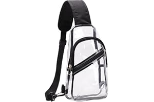 TINYAT Clear Sling Bag Men Stadium Approved Transparent Shoulder Bag for Women Crossbody Bag with Adjustable Strap,T560