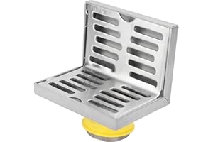 GAROSA Odpływ Podłogowy Narożny w Kształcie Litery L Odpływ Boczny ze Stali Nierdzewnej 10 Cm Odpływ ścienny Odporny na Zużycie Trwały, Odporny na Korozję Odpływ L do ściany 50 Rur Odpływ Poziomy 90 Stopni