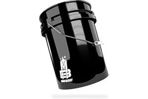 Magic Bucket | Seau de Lavage pour Voiture - Lavage à la Main Noir - 5 US Gal d'environ 20L - Compatible avec Les couvercles Grit Guard, Detail Guardz Dirt Lock, Dirt Trap, Gamma Lids