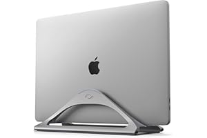HumanCentric Vertikaler Laptopständer für Schreibtische (Space Grau), Verstellbare Laptop Halterung für MacBook Ständer, Laptop Halter für MacBook Pro, Andere Laptops, und Notebook Laptop Ständer