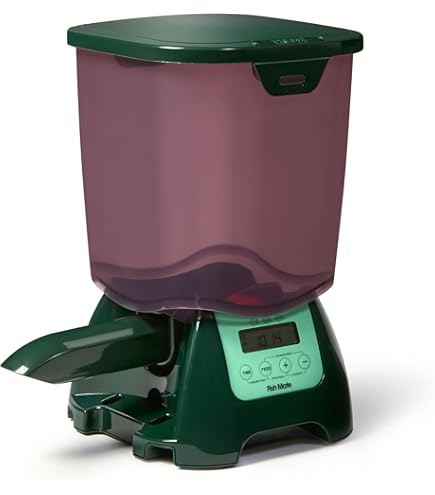 AMZTEMU Distributeur automatique de poissons 4,5 L pour bassin AMZTEMU Distributeur automatique de poissons 4,5 L pour bassin