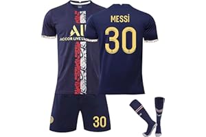 UMIQUANSOME Maillot Enfant de Fussball Soccer Jersey 23/24 Maillot Foot T-Shirt et Short Adultes et Enfants Maillot de Football Garçon Vêtements de Football Extérieur avec Chaussette Ensemble