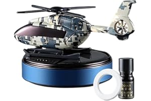 Bavokon Solar Air Freshener, Solar Energy Rotating Helicopter Diffuser, Creative Car Perfume Freshener for Men and Women