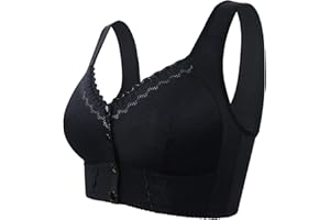 Nuoke – Soutien-Gorge Respirant à Fermeture Frontale pour Personnes âgées, sans Armatures, pour Femmes âgées Vibrante