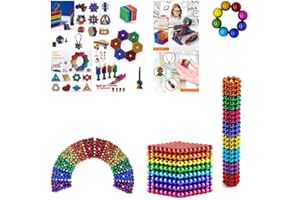 Luckynono 215 Teile Magnetkörlen Bauspiel für Erwachsene - Konstruktionsspielzeug zur Stressbewältigung, Pädagogisches Lernspielzeug mit Kreativität und Feinmotorik Training