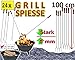 Produktbild 24 x 1 METER 100 cm lange Grillspieße Grill Grillspieß Wurstspiesse Kugelgrill Feuerschale (Achtung kein Teleskop, sondern feste (stabile) Form aus gedrehtem Stahl) ideal für Camping, Freizeit, Lagerfeuer, Grillfest, Gartenparty, Geburtstag, Outdoor,Feuerschale, Feuerkörbe, Picknickgrill, Picknick-Grills, Gartenöfen, Grillkamin, Gartenkamine und Raclette auch für Picknick-Sets statt Grillzange, Grillbesteck und Grillwender usw.