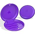 ARGOMAX Aligner and Retainer Case - 2 Piece Mouth Guards Travel Cases, Braces Box, Orthodontic Box - Purple.