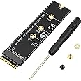 TOPSUKE M.2 NVMe (M Key) SSD Convert Adapter Card for Upgrade MacBook Air ( 2013-2017 ),Support 2230/2242/2260/2280mm Size, Black