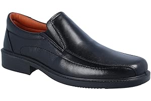 Luisetti Zapatos de Trabajo de Piel sin Cordones Hombre Zapato Confort Step 0104