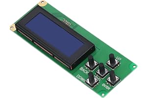 ASIXXSIX 2004 LCD Graphic Smart Display Controller Board con Cable, RAMPS 1.4 3D Printer Controller Kit, Apto para Anet A8, A6, A4, E2 3D Printer, Blue Backlight Control Board 3D Printer Parts