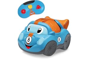 Chicco Rolly Coupé RC, Coche teledirigido con Control Remoto, tecnología giratoria, 3 Botones interactivos, claxon y más de 20 Sonidos y melodías, para niños de 18 Meses a 4 años.