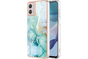 SAWIQPD Motorola Moto G53 5G Case, Glitter Sparkle Marble Effect Soft Silicone Phone Cover Slim Thin TPU Bumper Shockproof Scratch-resistant Shell Protective Back Case for Motorola Moto G53 5G, Green