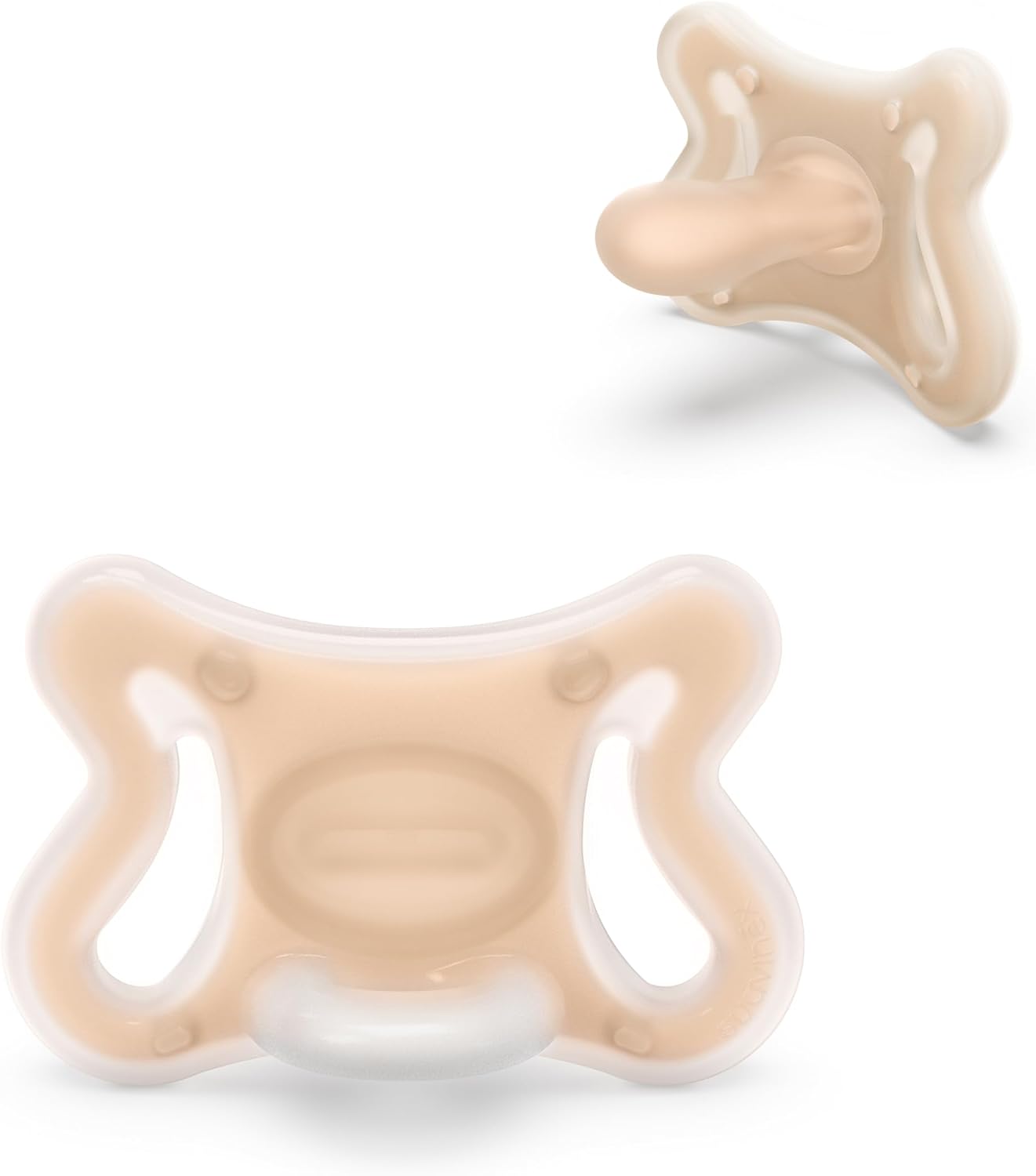 Suavinex, Sucette Zero Zero, avec Tétine Symétrique SX Pro, Taille Mini -2 à 2 mois, Naissance, convient aux bébés Prématurés et Allaités, Hypoallergénique, SkinFriendly Silicone, Fair