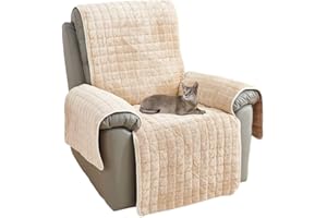 ‎NUODWELL NUODWELL Sofa Armlehnenbezüge, Sesselschoner Sesselauflage, Anti-Rutsch superweich, waschbar, Relaxsessel Bezüg Sesselüberzug Möbelschutz für Kinder und Haustiere (Beige, 53 x 190 cm)