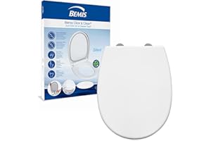 Bemis Click & Clean toilette® Cuvette toilette Silence à fermeture amortie | Installation amovible et facile | abattant wc antibactérien avec fermeture en douceur | Blanc |