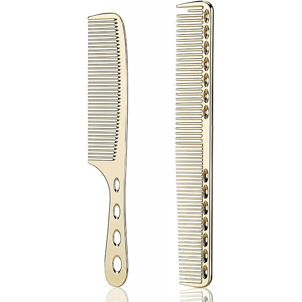 Professioneller Friseurkamm Aus Aluminium – Hitzebeständig, Antistatisch, 18 Cm & 21,4 Cm