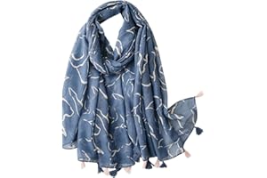 FAIRYGATE Foulards Femme Floral Élégant Echarpes Long Foulards Branché Châle De Plage Toute La Saison Pour Mariage Ou Quotidien