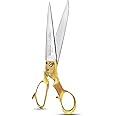 Shalimar Scissors Company Tailoring Scissors For Cloth Cutting 10" Inches Heavy Kaandaar Brass Handle Textile & Dressmaking, Kids & Diy (Handcrafted In India)