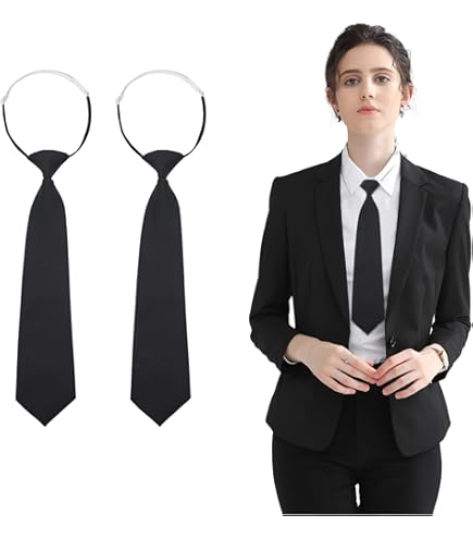 Cravatta Preannodata Con Perla - Formale Per Donna E Uomo, Poliestere, Regolabile, Per Lavoro E Eventi