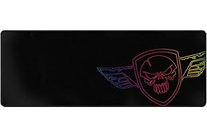 Spirit Of Gamer - Duża podkładka pod mysz dla graczy - seria DARSKULL XXL czarna - powierzchnia tkaniny z szytą krawędzią - antypoślizgowa gumowa podstawa - kompatybilna z klawiaturą/myszą - Dim :