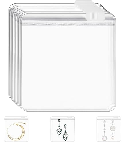 Ouligay 20Pcs PVC Clear Sieraden Tassen Kleine Plastic Sieraden Opbergzakje Anti Aanslag, Transparante Sieraden Organizer Rits Tas Voor Ringen Oorbellen Armbanden Sieraden Verpakking Zakken