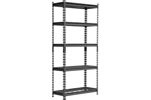 Rhino Racking - 5 Tier Heavy-Duty Boltless Wire Shelving Unit - 1000kg Load Capacity - 152 x 75 x 30 cm (2 Bays)