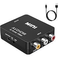 RCA auf HDMI Adapter,GANA AV auf HDMI Converter , Adapter Unterstützung 1080P mit USB Ladekabel Schutzhülle für Wii/Nintendo/